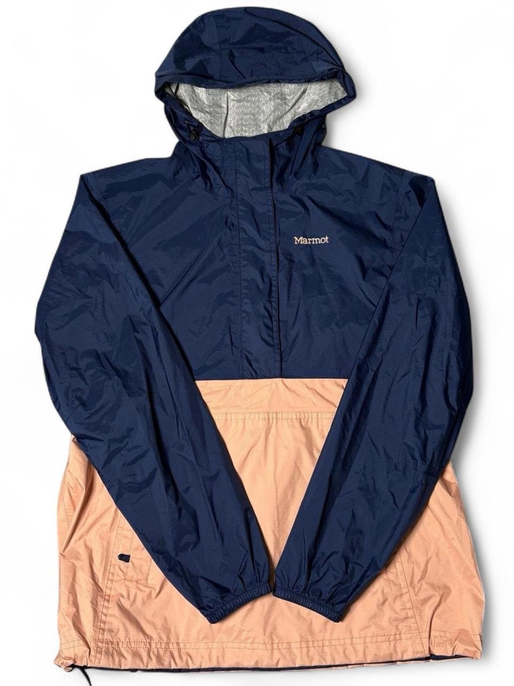 Marmot Navy and Peach Half-Zip Windbreaker Anorak